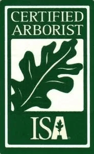 A green and white logo for the arborist isa.